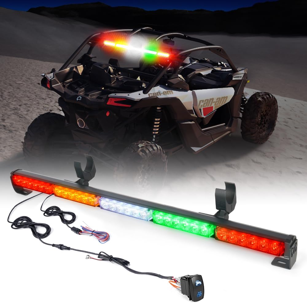 Xprite Upgraded 30 Inch Offroad Rear Chase Led Strobe Light Bar With Brake Reverse Turn Signal Light For Utv, Atv, Polaris Rzr X