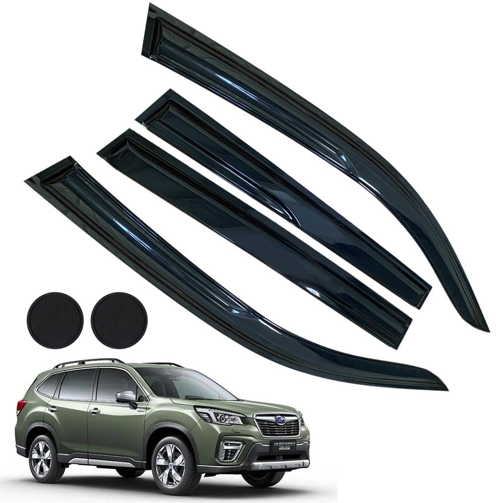 Letingfar Rain Guards For Subaru Forester Sk 2019-2024, Tape-On Side Window Deflectors For Subaru Forester Sk, Window Visors For