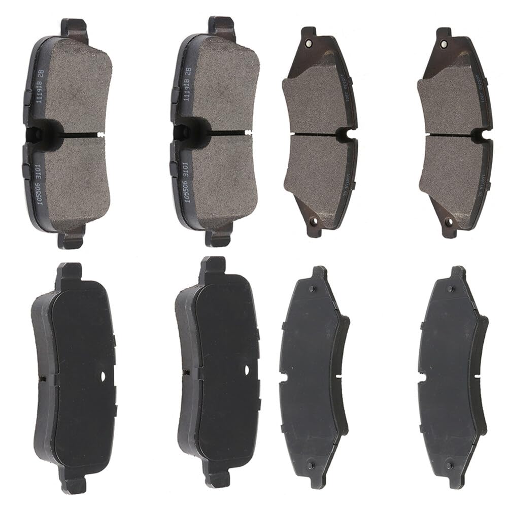 Automuto 8Pcs Front & Rear Semi-Metallic Disc Brake Pads Set D1099 D1479 For Land Rover Lr4 2010-2016,For Land Rover Range Rover