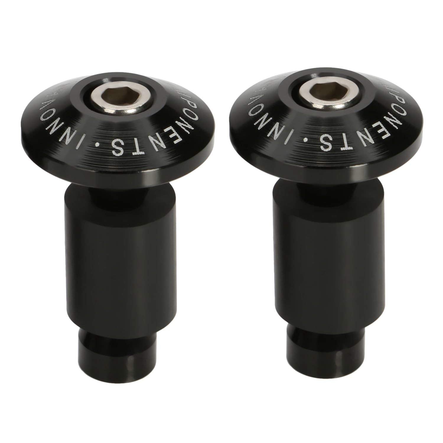 Cicmod Universal Motorcycle Street Bike 7/8' Handlebar Grips Bar End Plugs (Black) For Kawasaki Suzuki Yamaha Ducati Triuph