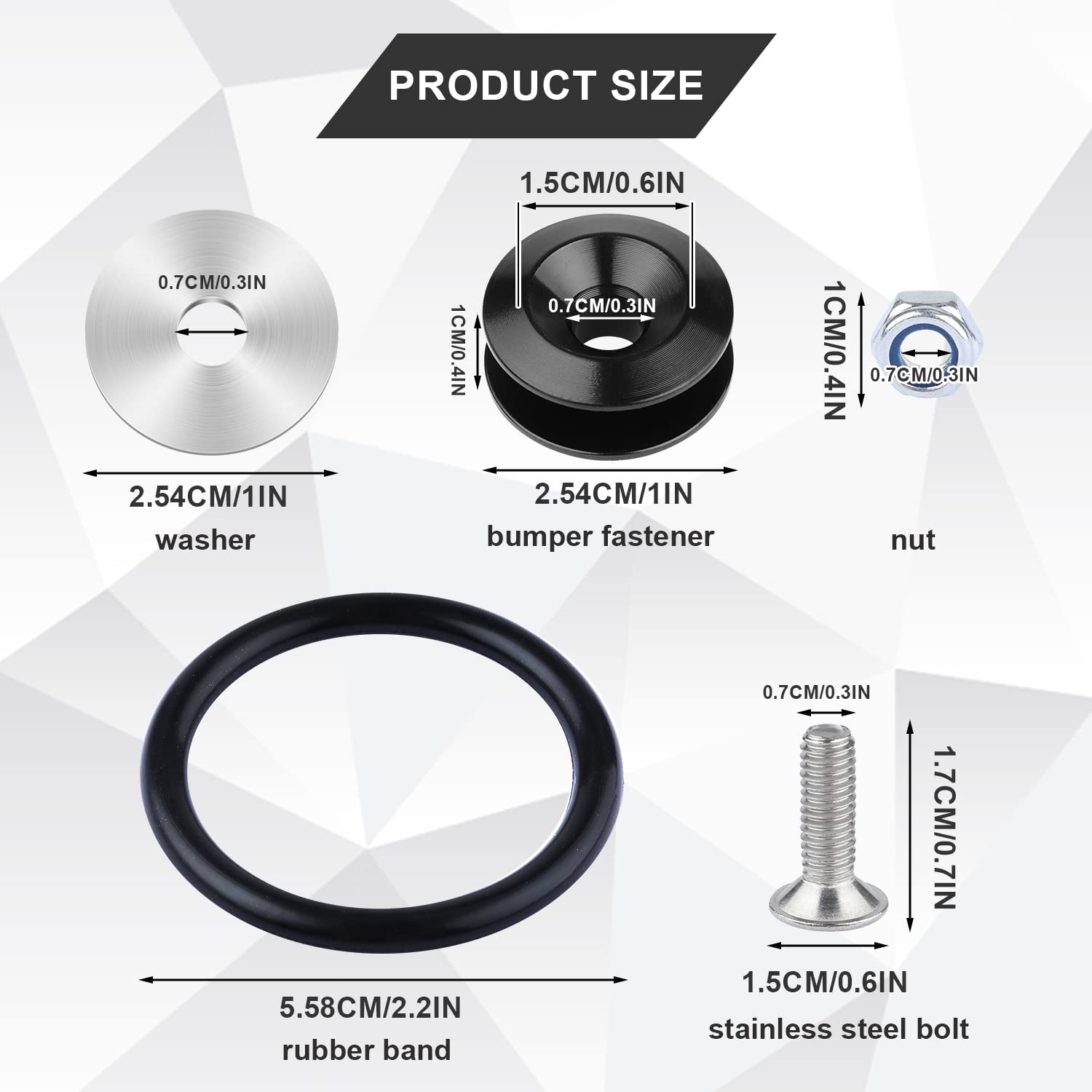 Aiex Bumper Quick Release, Bumper Holder Bands Bumper Trunk Quick Release Fastener Kit For Front Rear Bumper Universal Car Bumpe