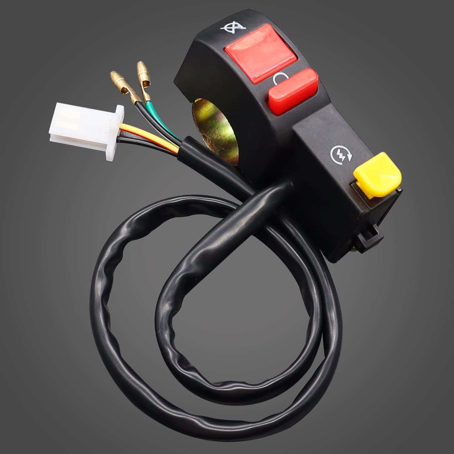 Weideer 12V Universal Handlebar Switch On/Off 7/8' 22Mm Start/Kill Motorcycle Light Switch For Scooter Pit Dirt Bike K-F005