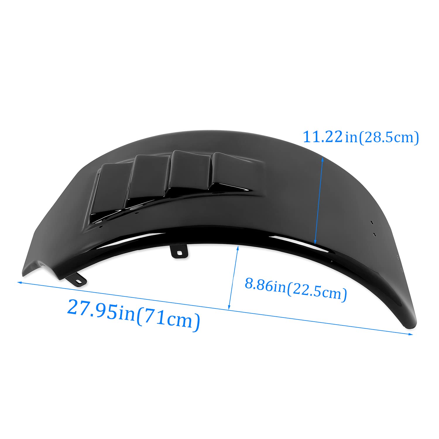 KUAFU Rear Fender Compatible with 2015-2019 Polaris Slingshot Base SL SE Model Only Bagger Hugger style Mudguard Black Fiberglas