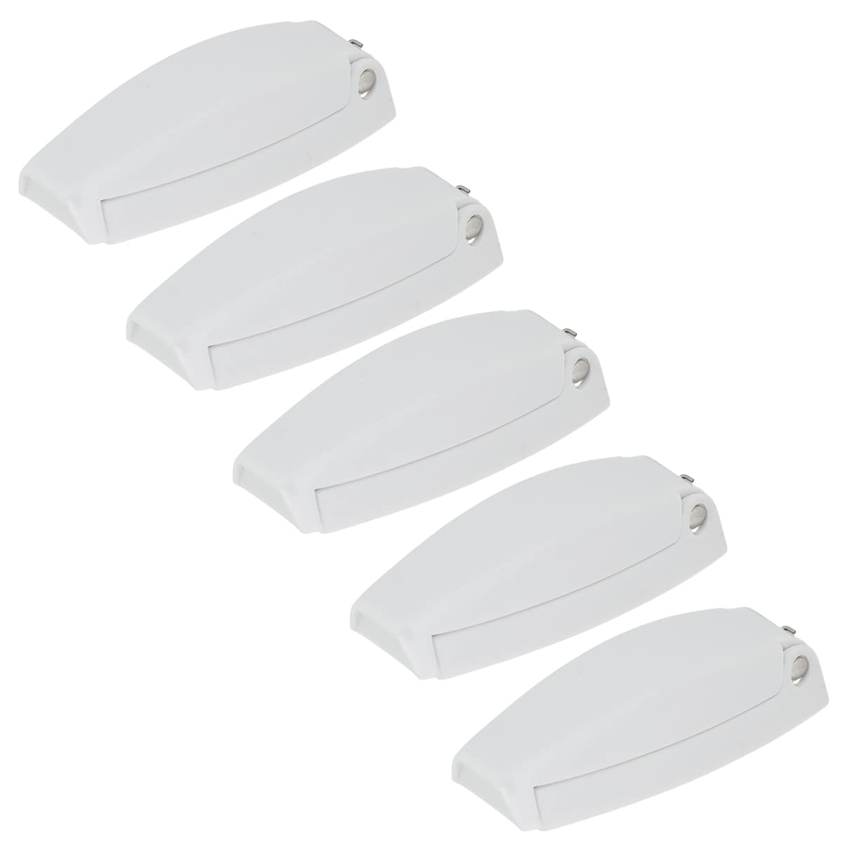 Hamilton Bowes 5 Pcs. - Rv Camper Trailer Baggage Door Clip Compartment Catch Holders 888 White (5)