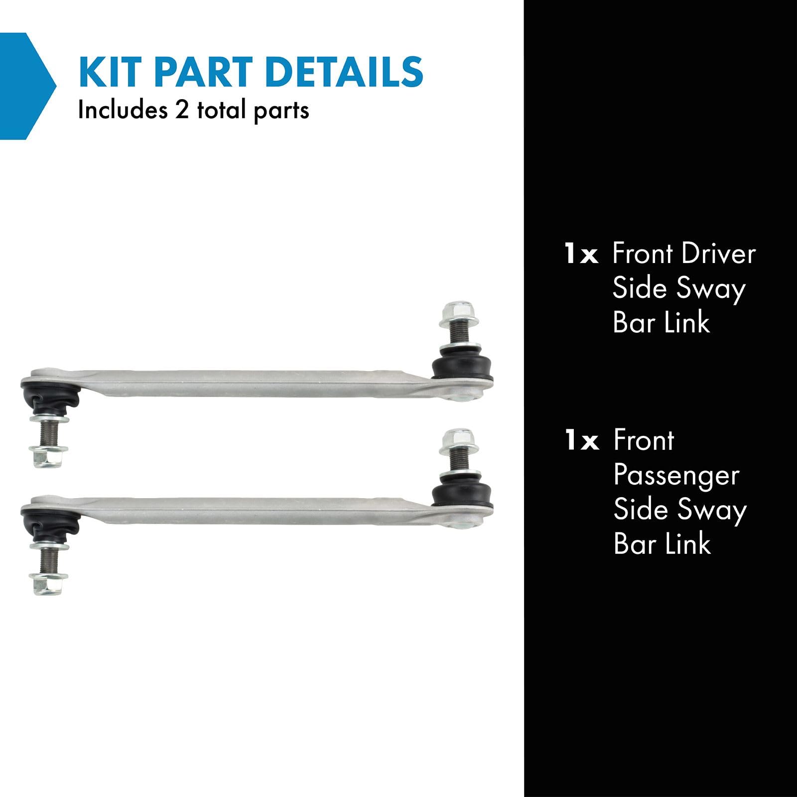 Trq Front Sway Bar Stabilizer Link Set Compatible With 2021-2022 Lexus Es250 2019-2022 Es300H Es350 Toyota Avalon 2018-2022 Camr