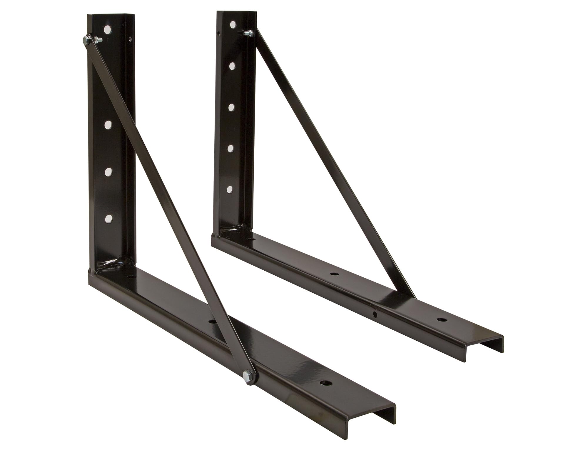 Buyers Products 1701011B Formed Bolted Black Steel Mounting Brackets For Underbody Truck Tool Box, Set Of 2, 18 X 24, Corrosion