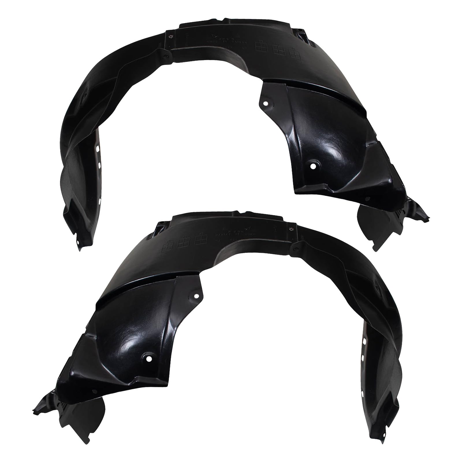 Trq Front Inner Fender Liner Set Compatible With 2005-2010 Kia Sportage Ki1250113 Ki1251112