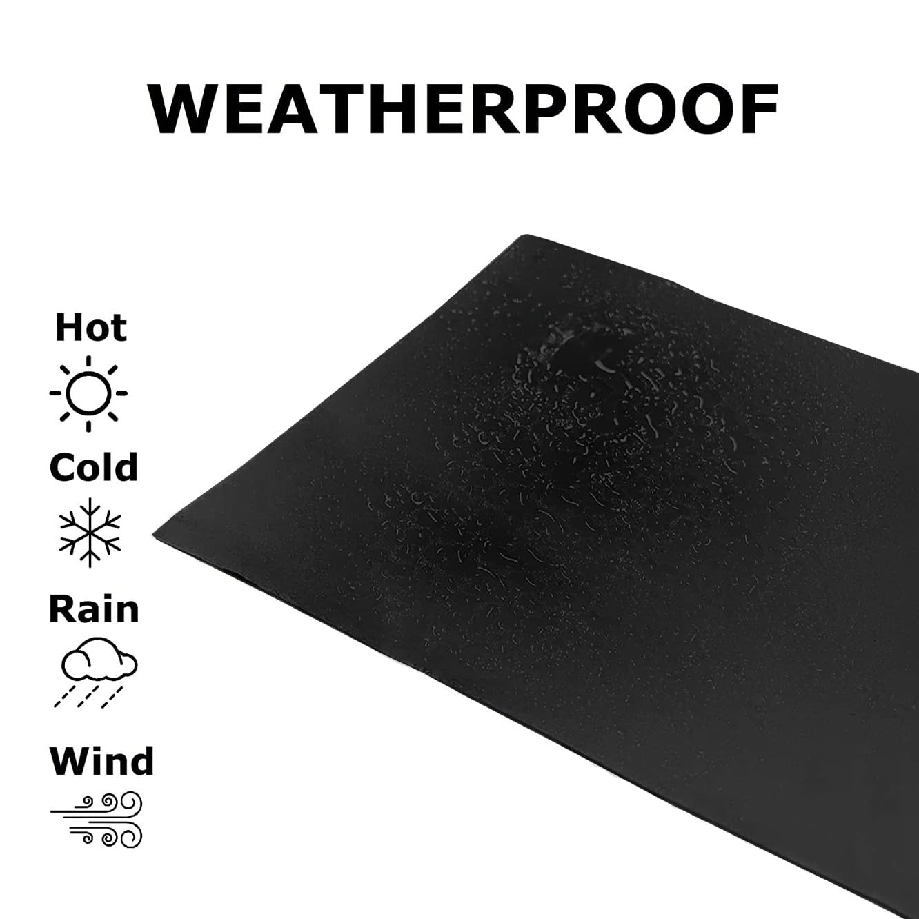 FastSeal RV Roof Tape, 6'' x 10' Black - UV-Resistant Camper Roof Sealant, Stops Leaks - Eternabond Equivalent