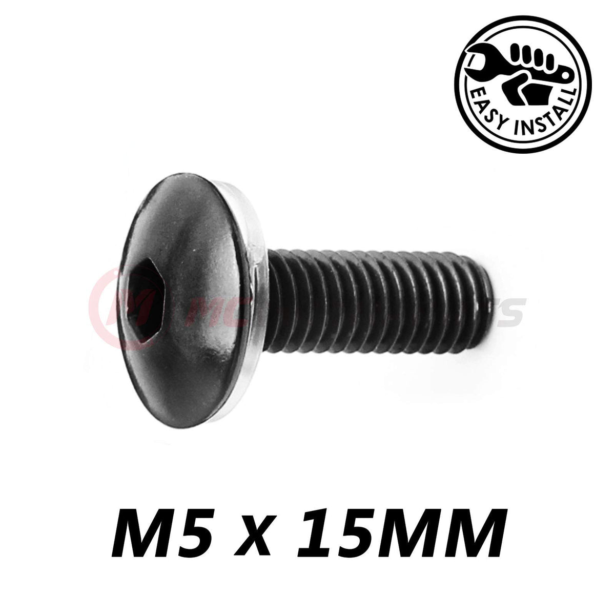 Mc Motoparts Black Windscreen Bolts Kit Compatible With 14 15 16 17 18 19 20 21 22