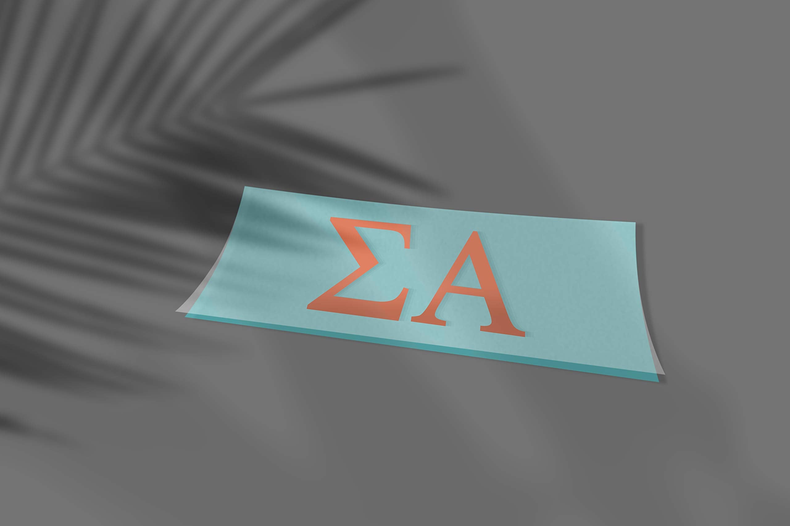 Pro-Graphx Sigma Alpha Greek Sorority Sticker Decal, 2.5 Inches Tall, Coral