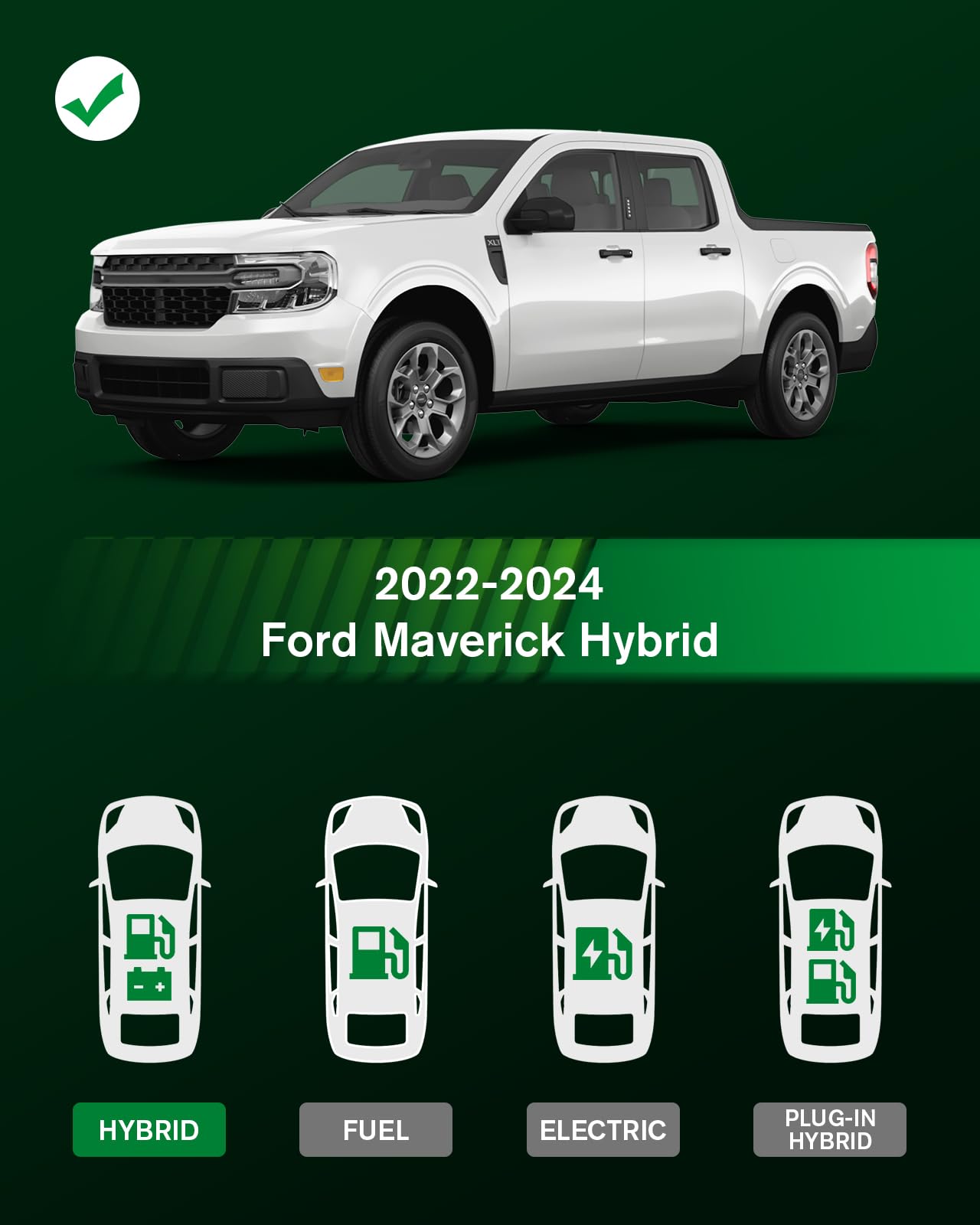 Viwik Floor Mats For Ford Maverick Hybrid 2025-2022 Heavy Duty Protection, Tpe Anti-Slip Car Mats All Weather Custom Floor Liner