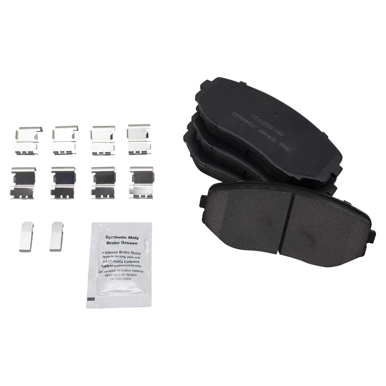 Trq Front Brake Pad & Rotor Kit Brake Pads Brake Rotor Ceramic Compatible With 2007-2012 Mazda Cx-7