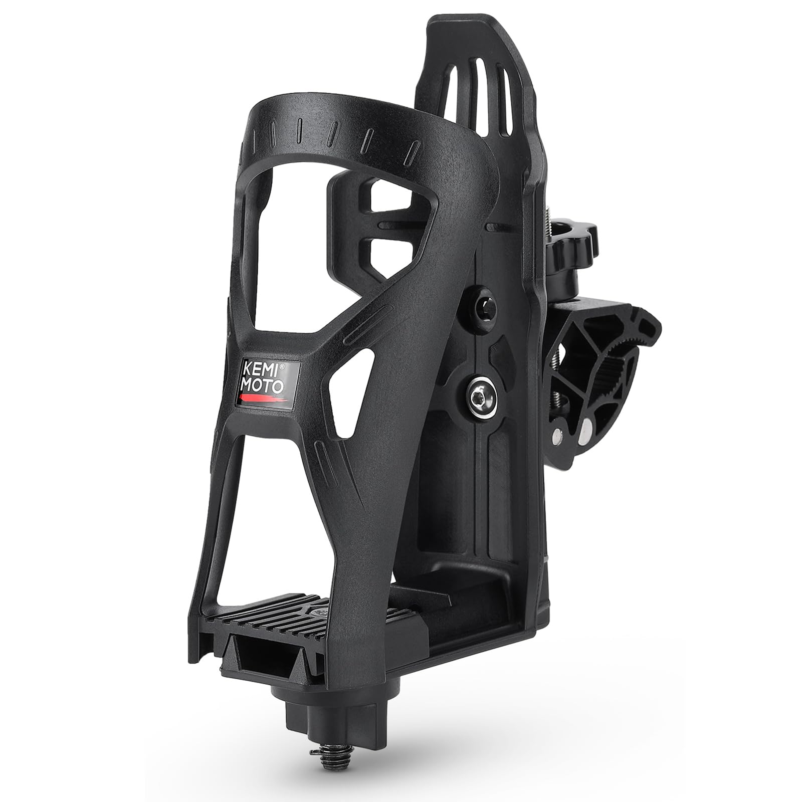 Kemimoto Atv Cup Holder, Upgraded Motorcycle Drink Holder Handlebar, Water Bottle Holder Mount With 0.6   -1.56    Metal Clamp F