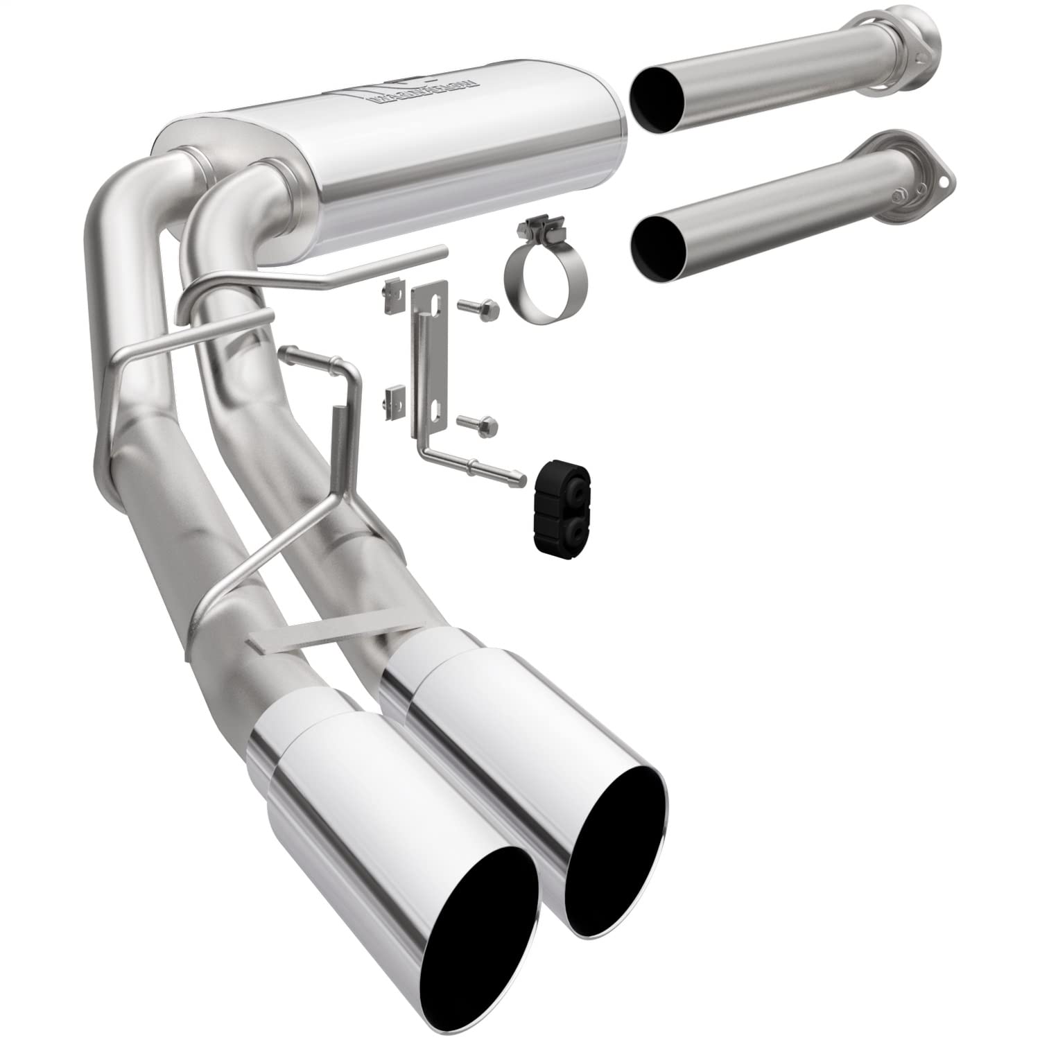 Magnaflow Performance Exhaust System 19563: Cat-Back, Street Series, For 2015-2023 Ford F-150, Dual Same Side Before Passenger Rear Tire Exit Style