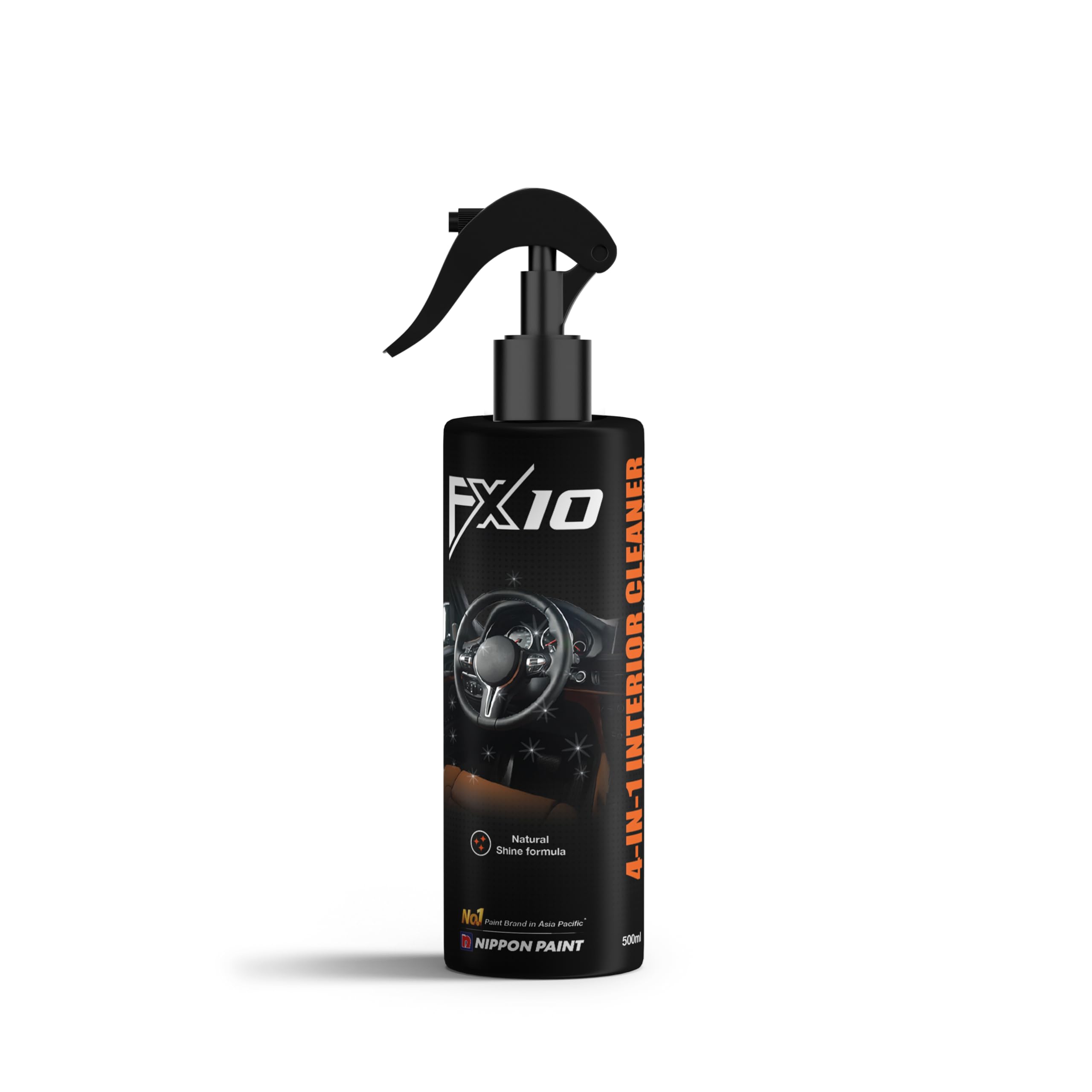 Nippon Paint Fx10 4In1 Car Interior Cleaner 500Ml | MultiSurface Cleaner Spray For Upholstery, Dashboard, Leather, Plastic Tr
