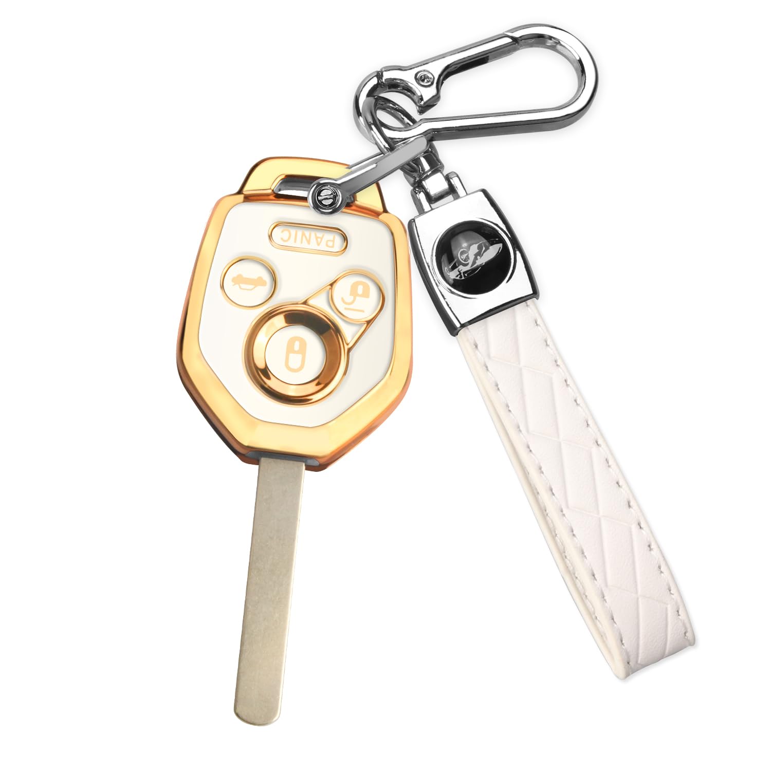 Qbuc For Subaru Key Fob Cover With Keychain Soft Tpu Protection Case Compatible With 2008-2019 Subaru Ascent Brz Crosstrek Fores