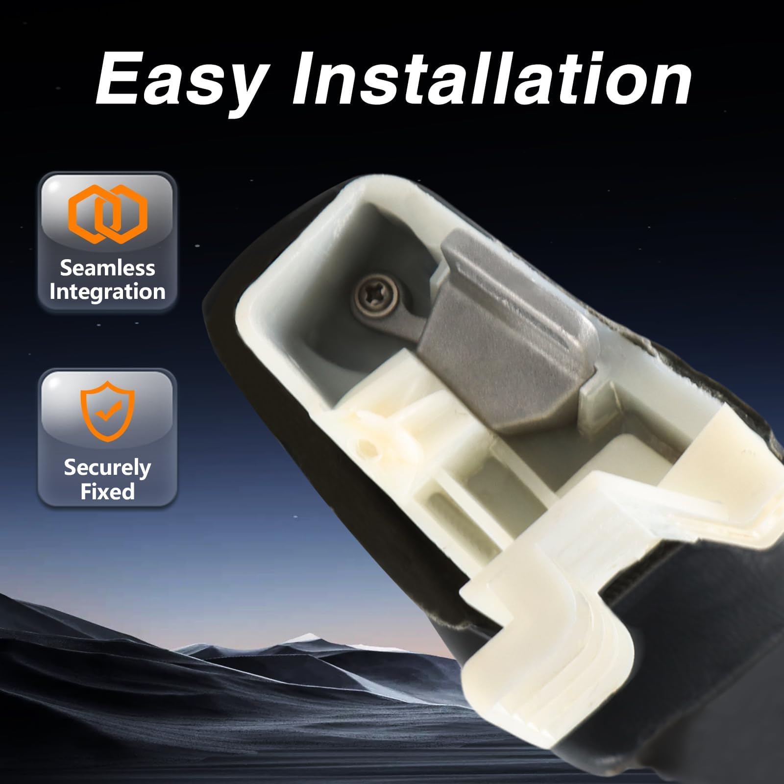 EVRBUL Pair of Upgraded Aluminum Car Door Arm Rest Switch Panel Clip Repair Kit Door Arm Rest Bracket Driver and Passenger Side