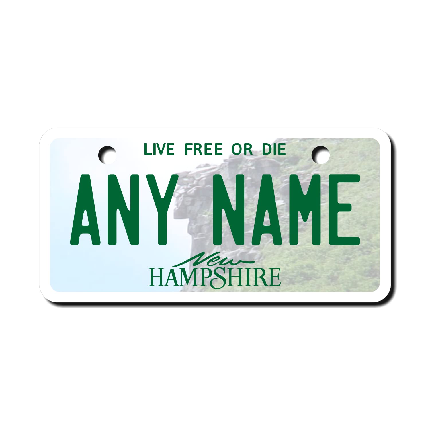 Teamlogo - Personalized New Hampshire License Plate - Custom Aluminum Name, Text, Or Number Plate - Customized License Bike Acce