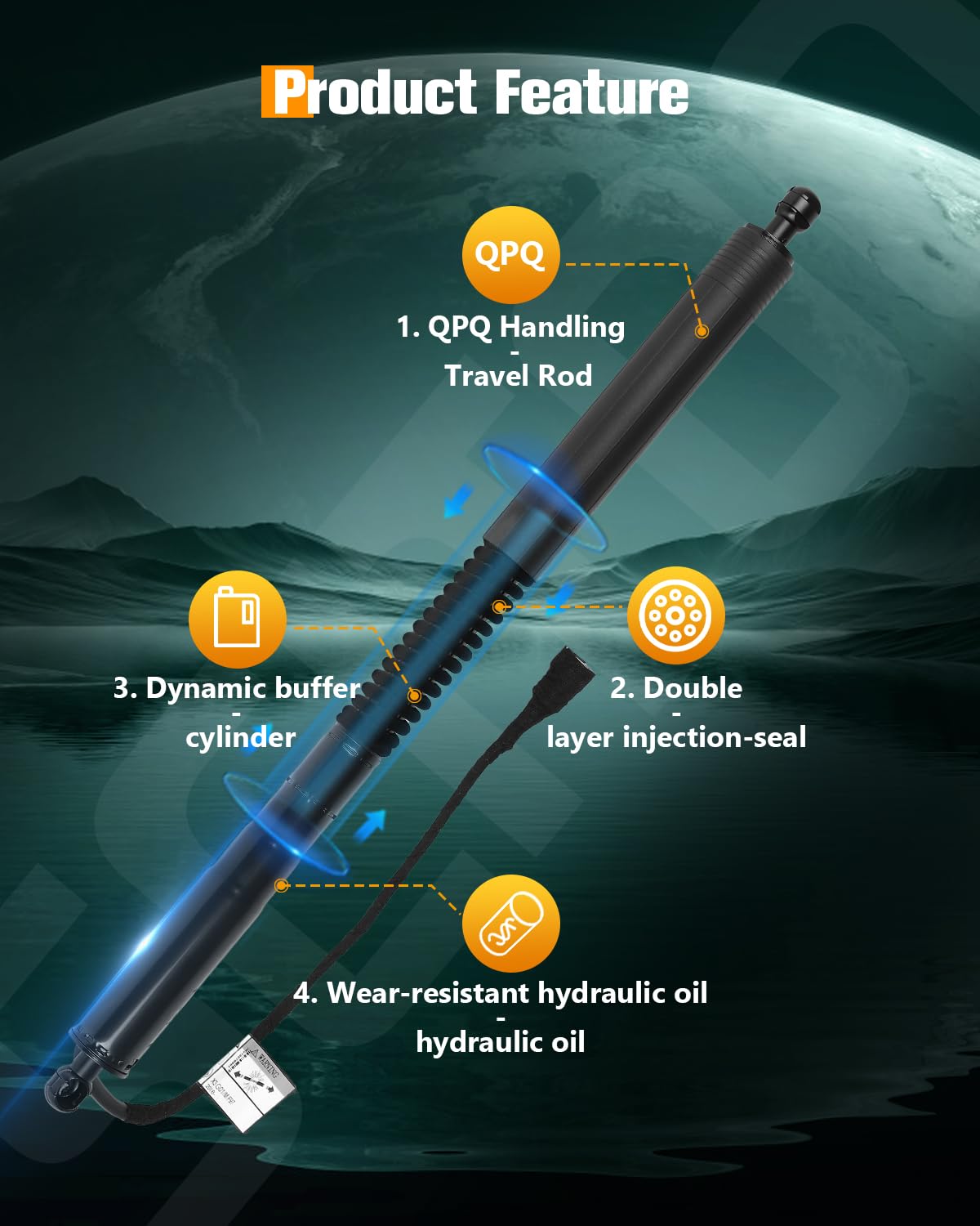 Scitoo Rear Right Tailgate Power Lift Support Shock Strut Fit For Bmw X3 2018-2021 -Replace 51247397322