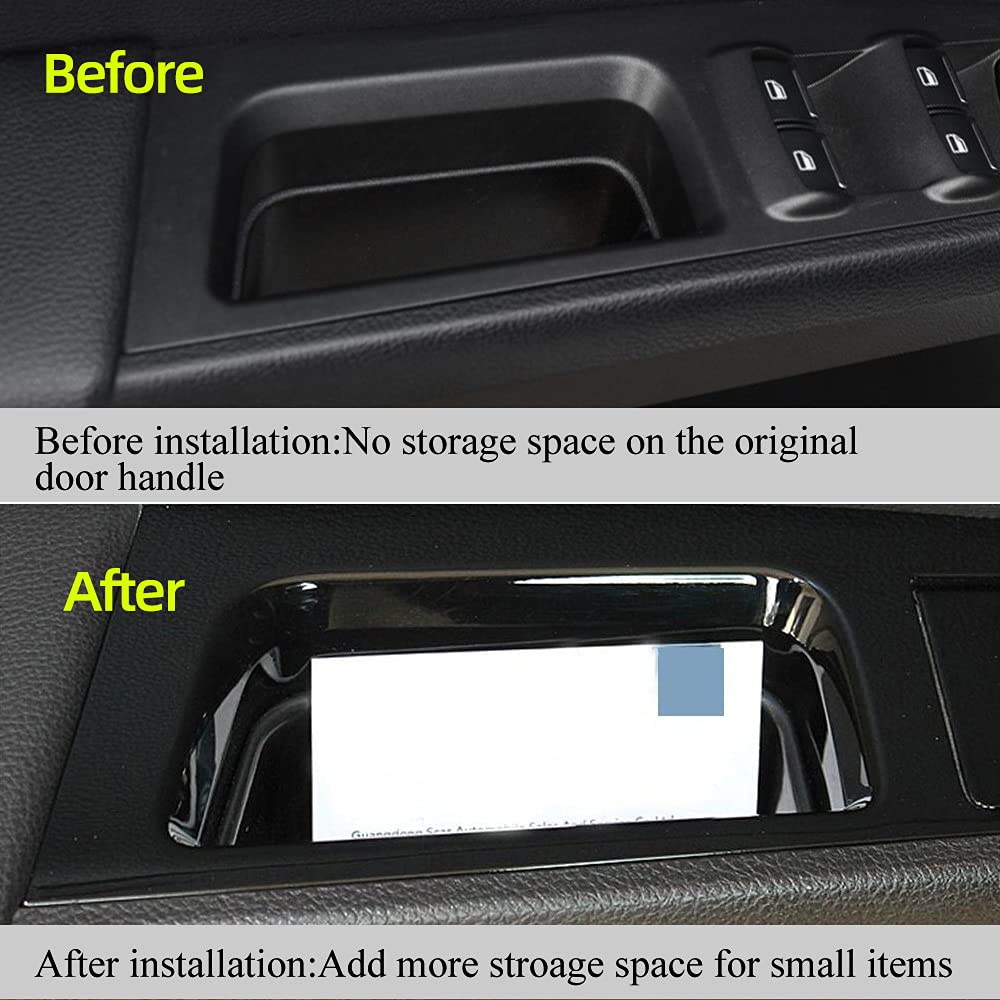 Vesul 4Pcs Door Side Storage Box Compatible With Ford Fusion 2013 2014 2015 2016 2017 2018 2019 2020 Armrest Phone Container Doo