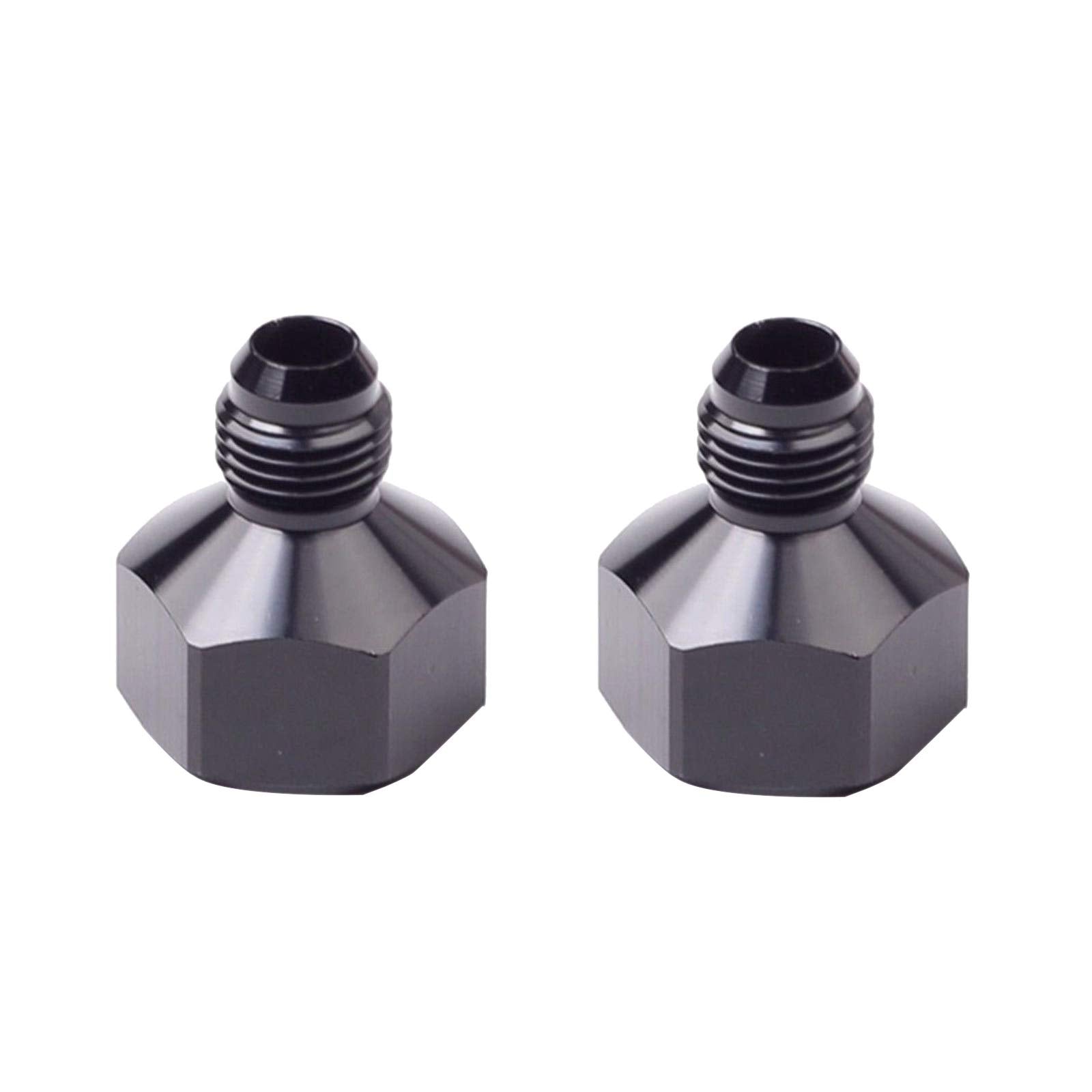 Female An10 10An To An6 6An Male Flare Reducer Fitting Adapter (Black, 2 Pieces)