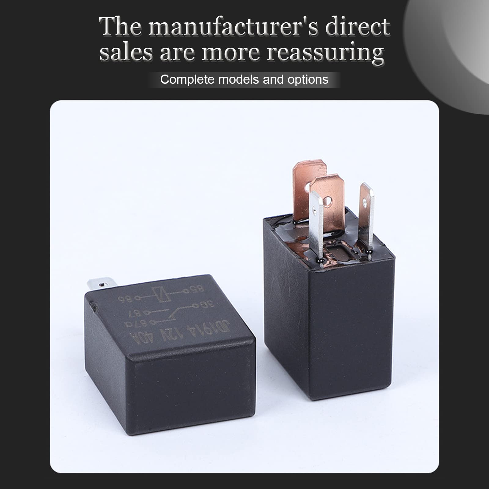 jeseny 2 Pack Car 5 Pin 12V 30A Relay, High Performance Waterproof Stable Relay, Multi-Purpose Relay Heavy Duty Standard Relay K