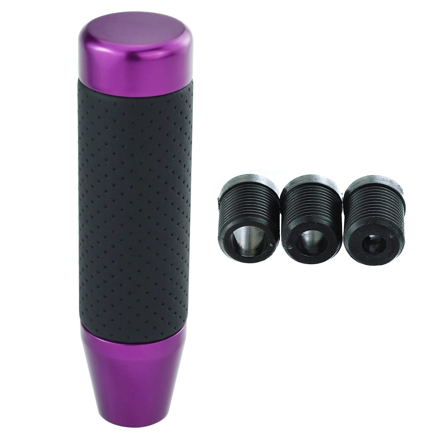 Abfer Weighted Shift Knob Short Stick Gear Shifter Adapter Leather Shift Knobs For Most Automatic Manual Vehicle Trucks