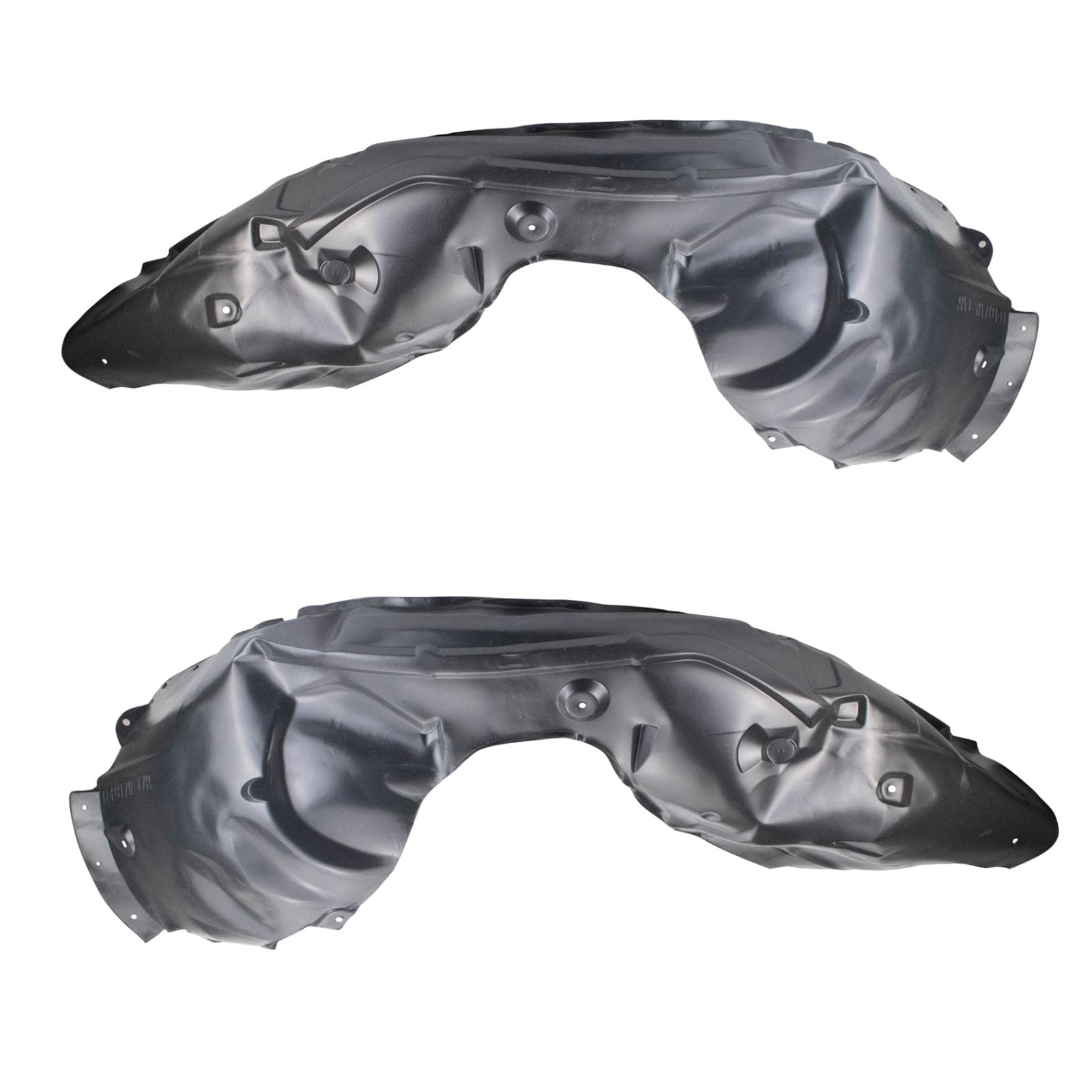 Trq Front Inner Fender Liner Set Compatible With 2017-2020 Ford Fusion 2019-2020 Police Responder Hybrid Fo1248176 Fo1249176