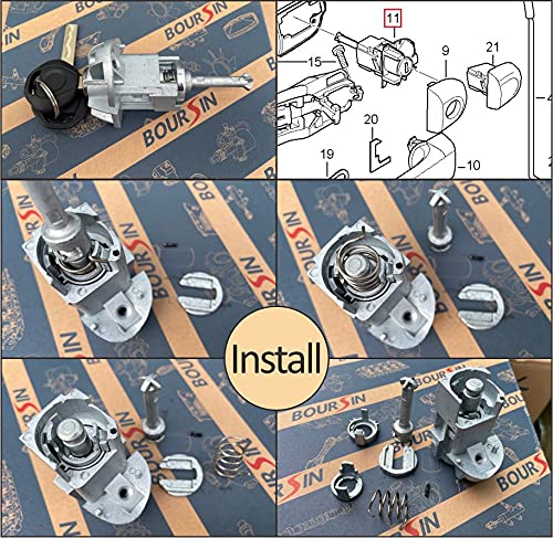 Boursin Door Lock Cylinder Repair Kit Compatible With Bmw E46 3 Series M3 1998-2006 Front L/R Side