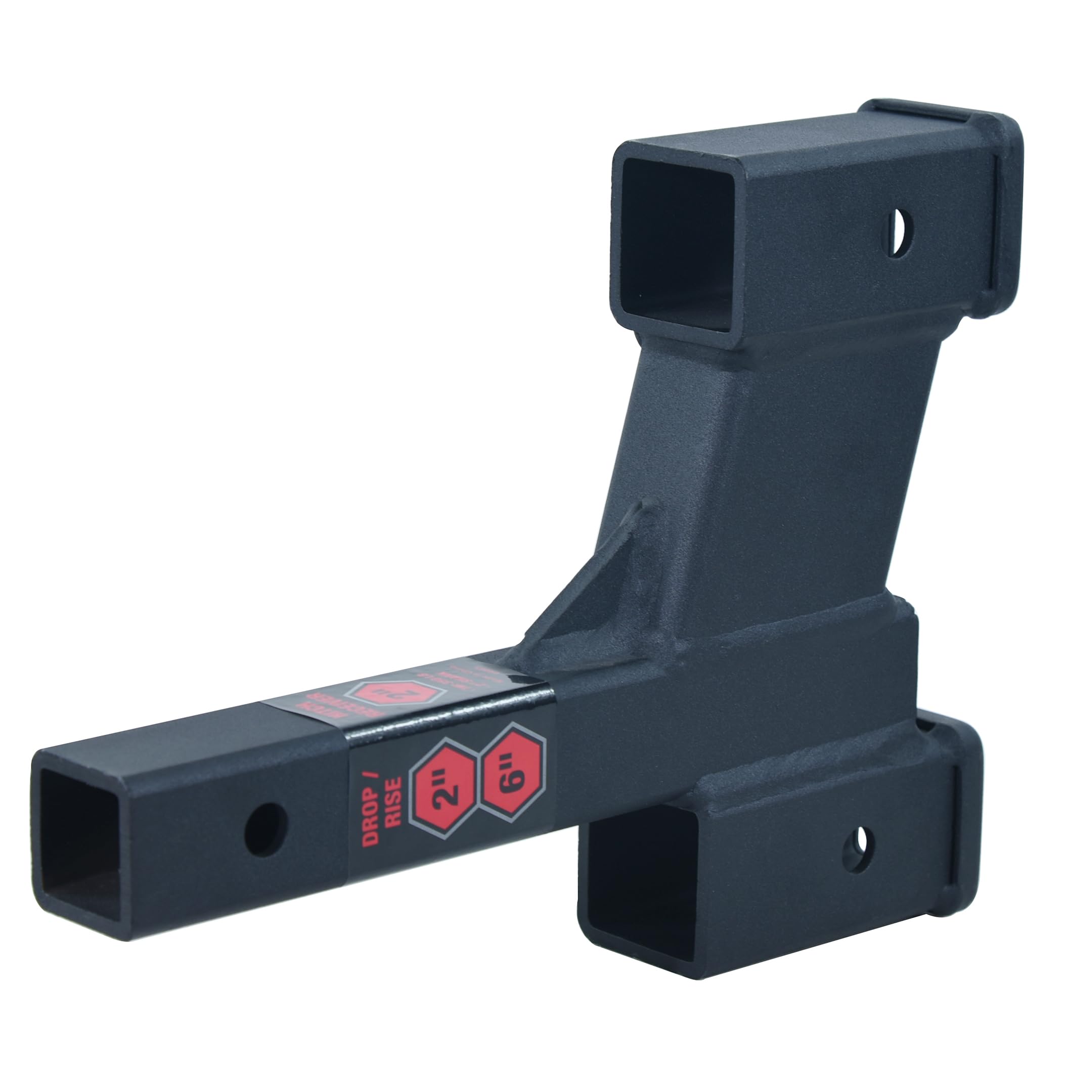 Toptow Trailer Hitch Dual Hitch Extender, 2 1/4-Inch & 6 1/4-Inch Rise/Drop, 2-Inch Receiver, 2-Inch Hitch Tube, 7500Lbs Tow Hit