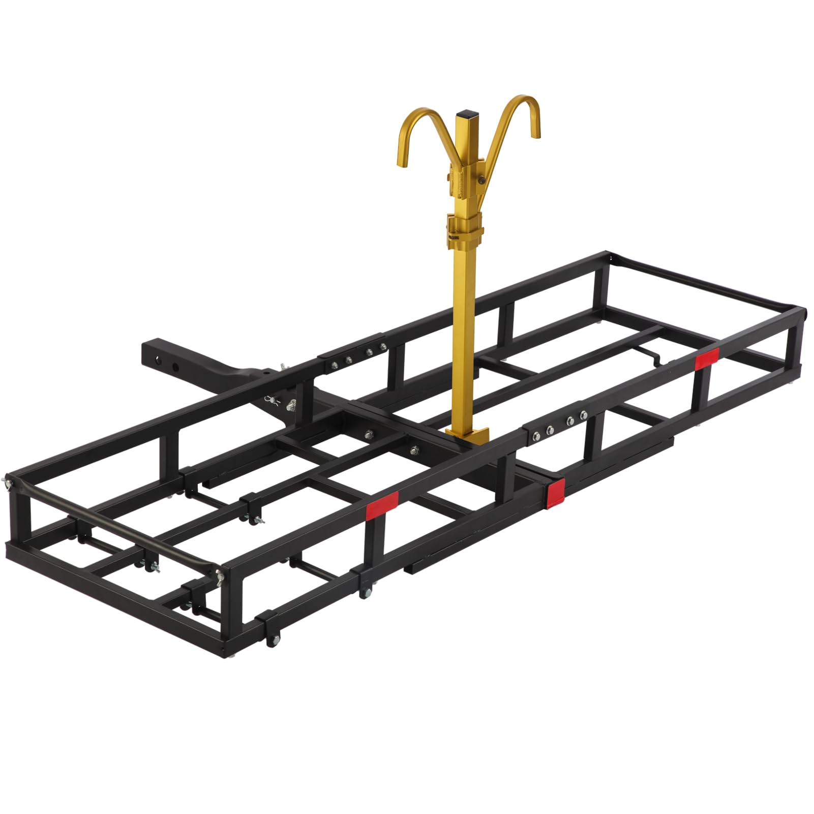 Hitch-Mount Bike Rack for Ebike Heavy-Duty - Comes with Cargo Carrier Fits 2 Electric Fat-Tire Mountain Bicycles Fits 2'' Receiv