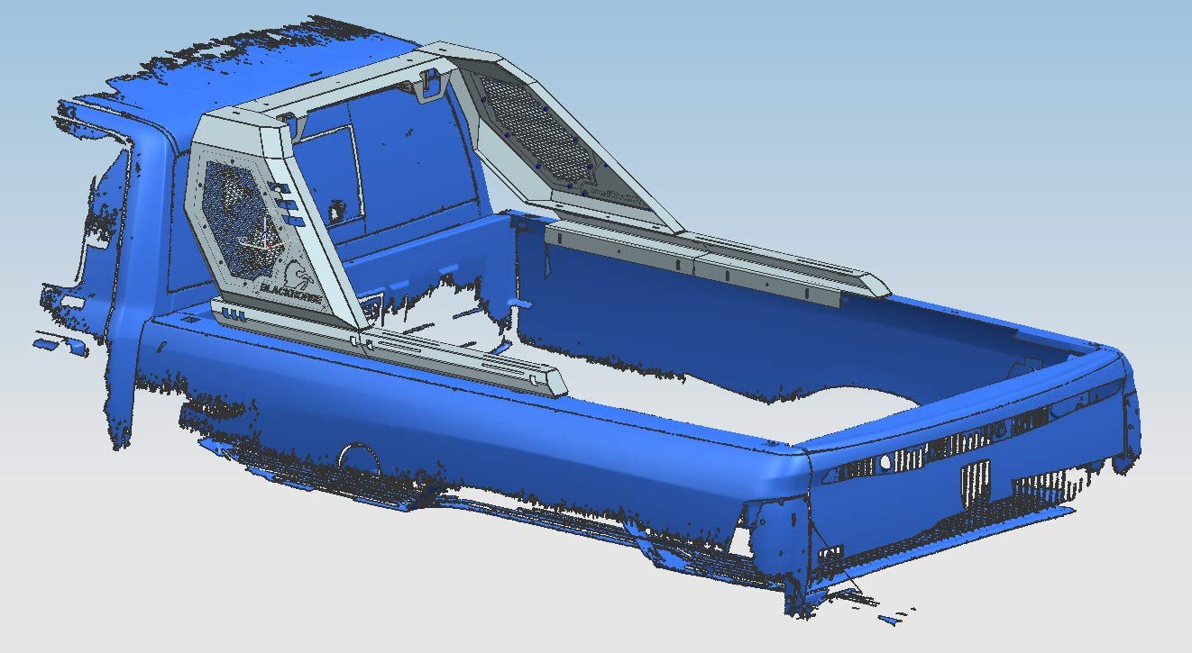 Black Horse Off Road Vigor Roll Bar Modular Black Compatible With 2005-2021 Nissan Frontier-Virb07B