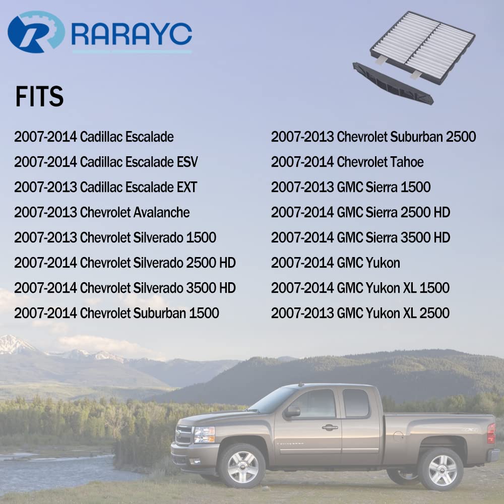 Cabin Air Filter Retrofit Kit Replacement For 07-14 Gm Chevy Silverado Sierra Tahoe Yukon Avalanche Suburban Cadillac Escalade