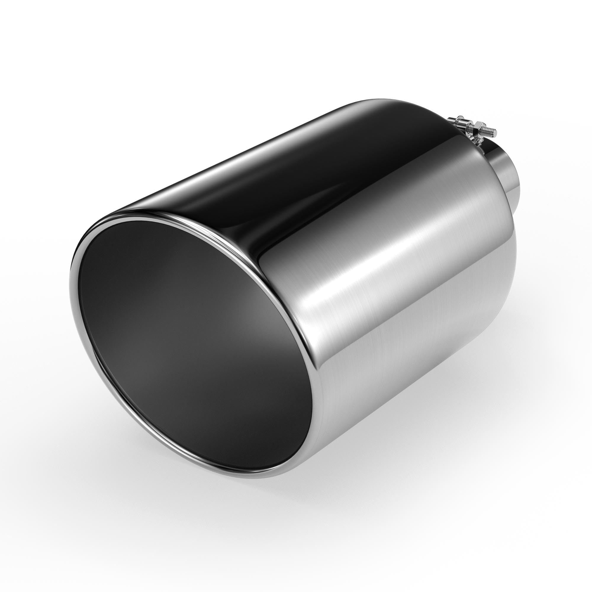 Richeer 4 to 10 inch Exhaust Tip,4'' Inlet 10    Outlet 18    Overall Length Stainless Steel Exhaust Tip Surface Polished Finish