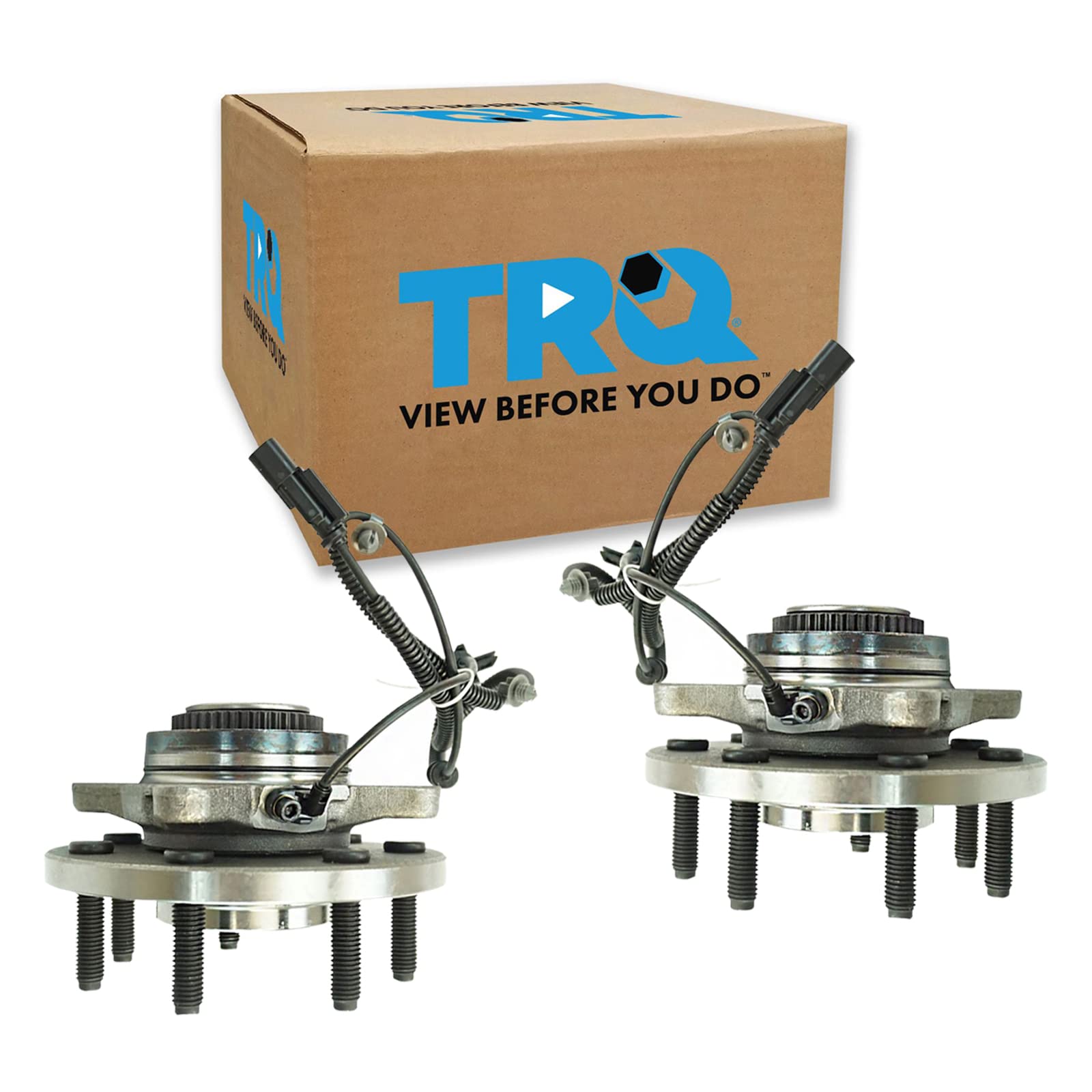 Trq Front Wheel Hub Bearings Assembly Set Compatible With 2010-2014 Ford F-150