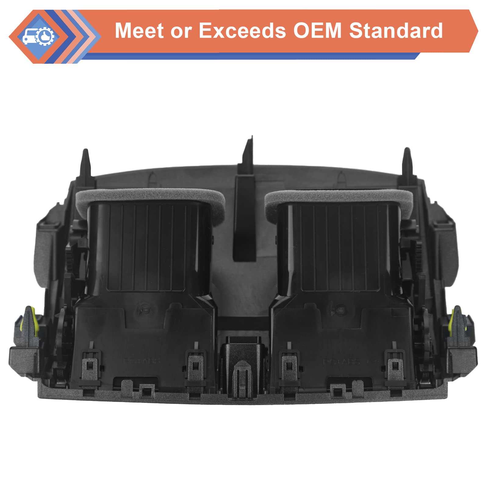 Zonfant Upgrade Adjustable Air Volume Center Dash A/C Outlet Air Vent Panel With Hand Wheels Compatible With 2008-2013 Corolla, Replace#55670-02160 55663-02060