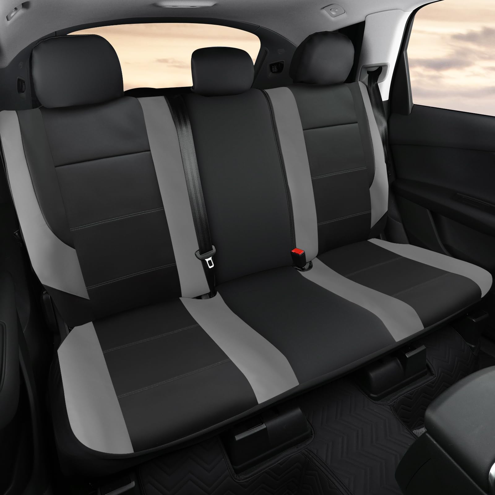 GIANT PANDA Full Set Car Seat Covers Custom Fit Toyota Tacoma 2016 2017 2018 2019 2020 2021 2022 2023 Double & Crew Cab and Exte