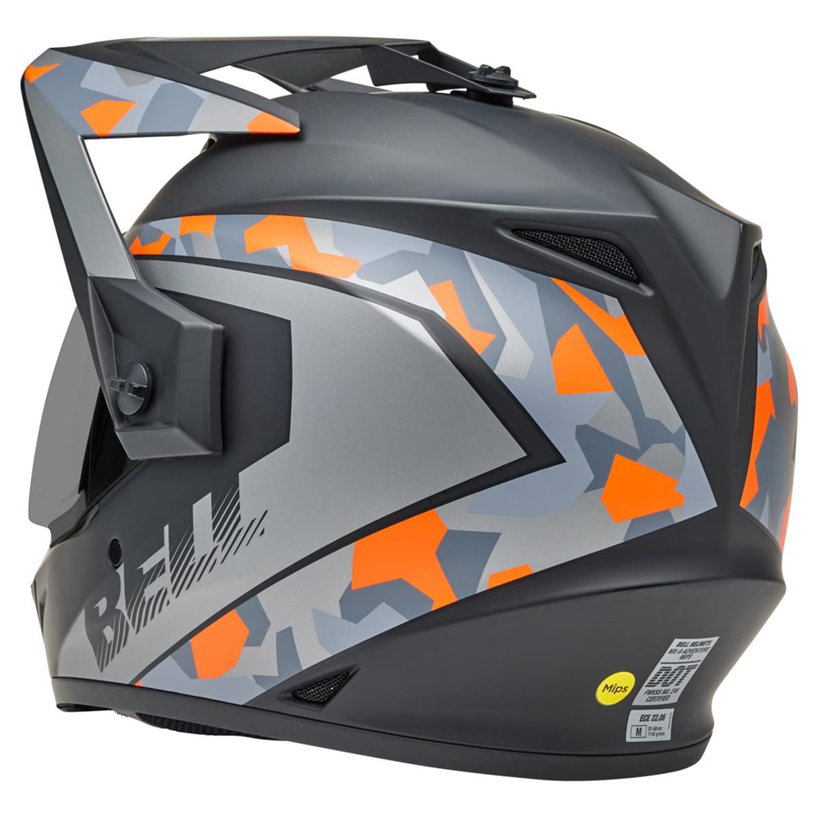 Bell Mx-9 Adventure Mips Dirt Helmet (Matte Mesa Black/Orange Camo - Large)