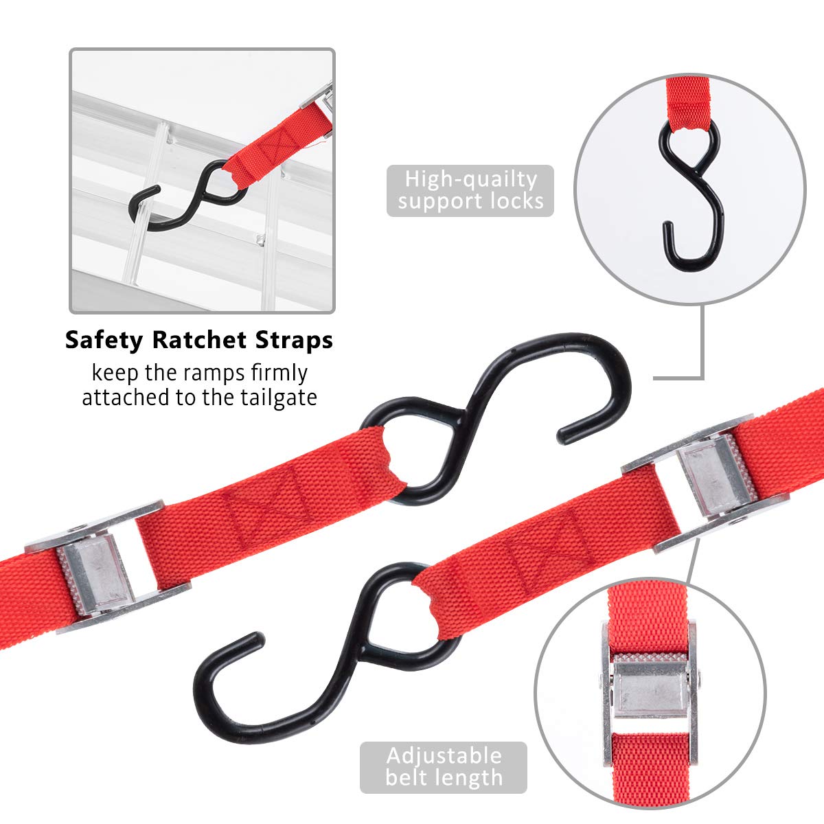 Vendav Atv Ramps Aluminum Folding Loading Ramps 1500Lbs Capacity 7.5Ft,2Pc Lightweight Portable Ramps Truck Ramps Motorcycle Ramps 4 Wheeler Ramps For Pickup Trucks,Trailer,Lawn Mower,Dirt Bike.