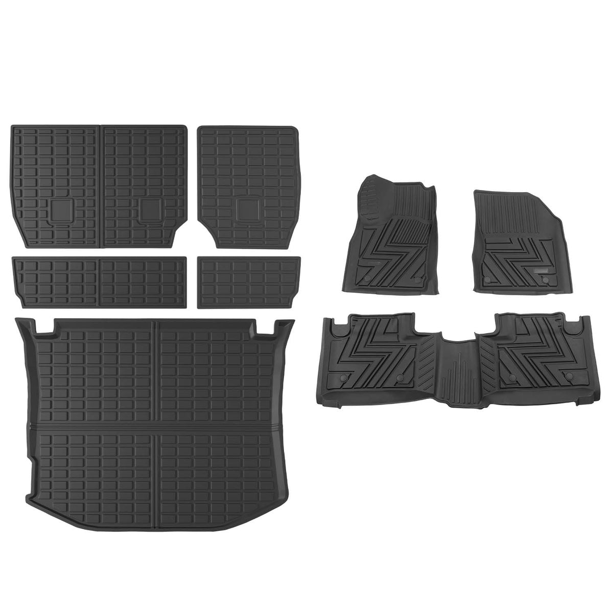 powoq Floor Mat Compatible with 2011-2021 Jeep Grand Cherokee Cargo Mat Backrest Floor Liner TPE Trunk Cargo Liner Replacement f