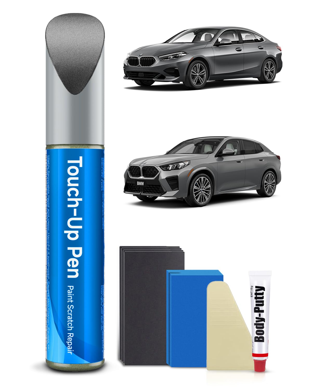 Teslaunch Mineral Grey(B39) For Bmw Car Touch Up Paint Kit,Exact Match Car Scratch Repair Touch Up Paint Kit(Mineral Grey Metall