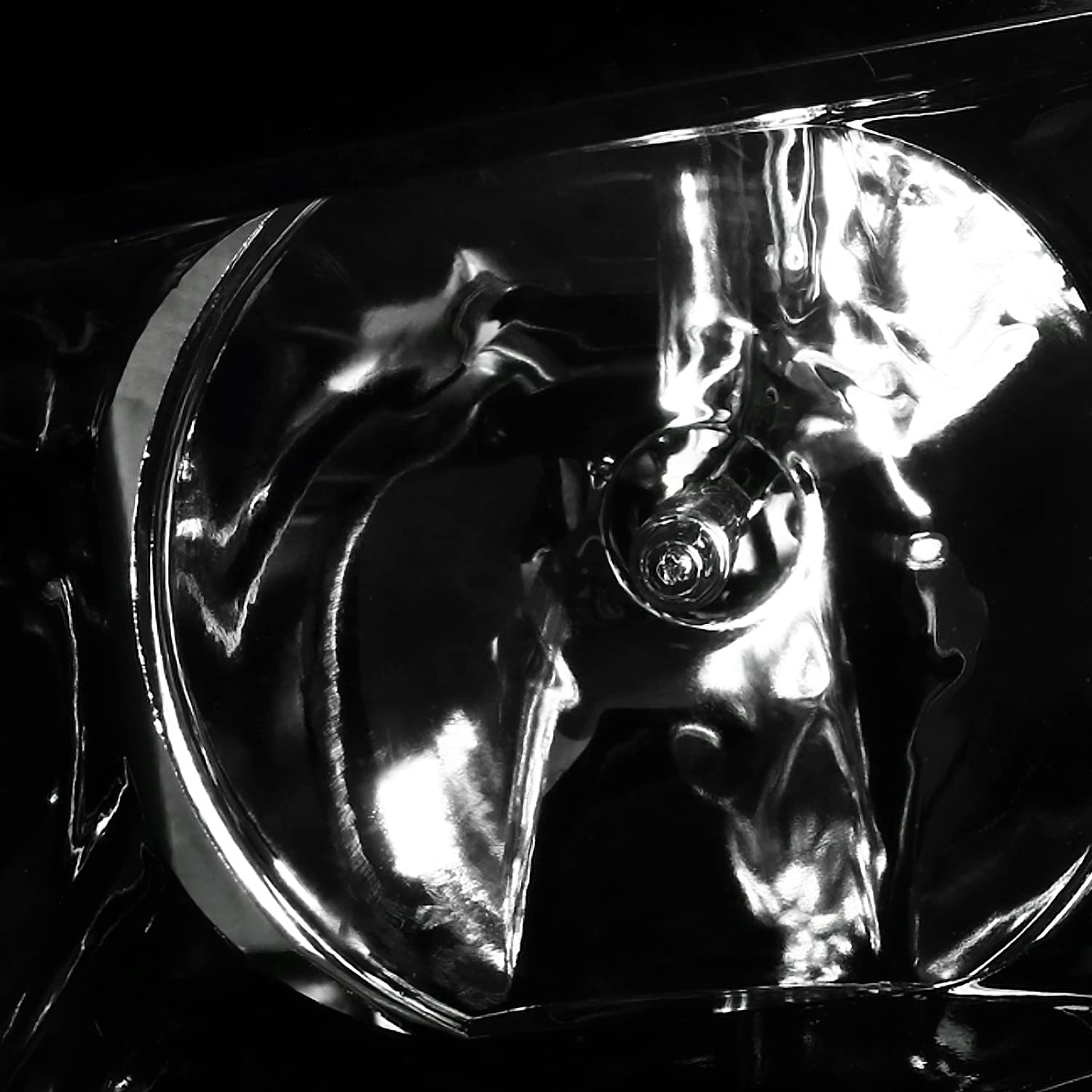 Spec-D Tuning Led Light Bar Jet Black Housing Clear Lens Projector Headlights Lamps Compatible With 2007-2013 Chevy Silverado 1500, Left + Right Pair Headlamps Assembly