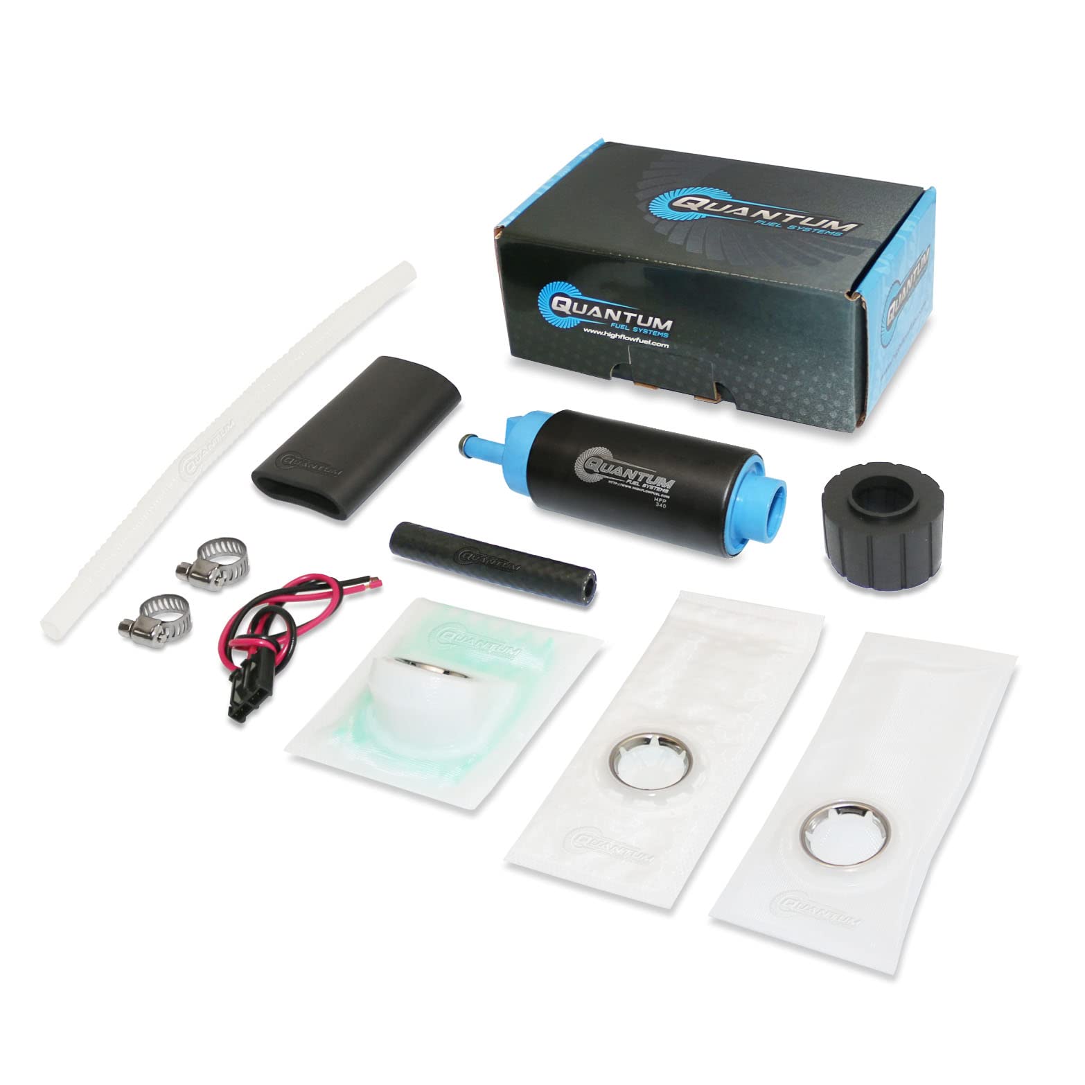 QFS 255LPH In-Tank Performance Fuel Pump Replacement for Universal Fit BMW, Chrysler, Dodge, Ford, Hyundai, Mazda, Mercury, Merk