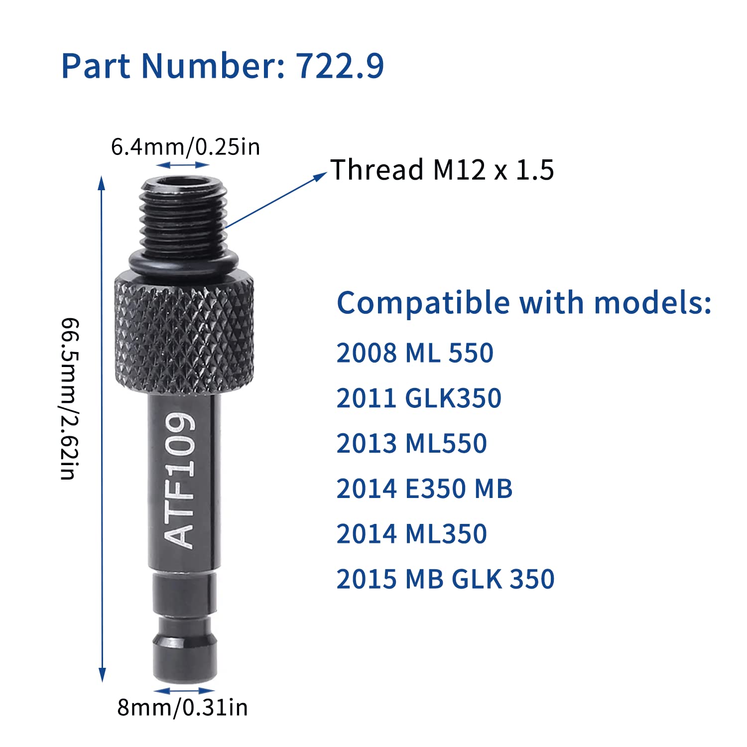 Yhxgljdka Transmission Automatic Fluid Oil Filling Filler Adapter Include Metal Dispenser With Shut Off Valve Compatible With Vw Audi 09G 01J 722.9 Cvt Dsg Atf Benz 722.9