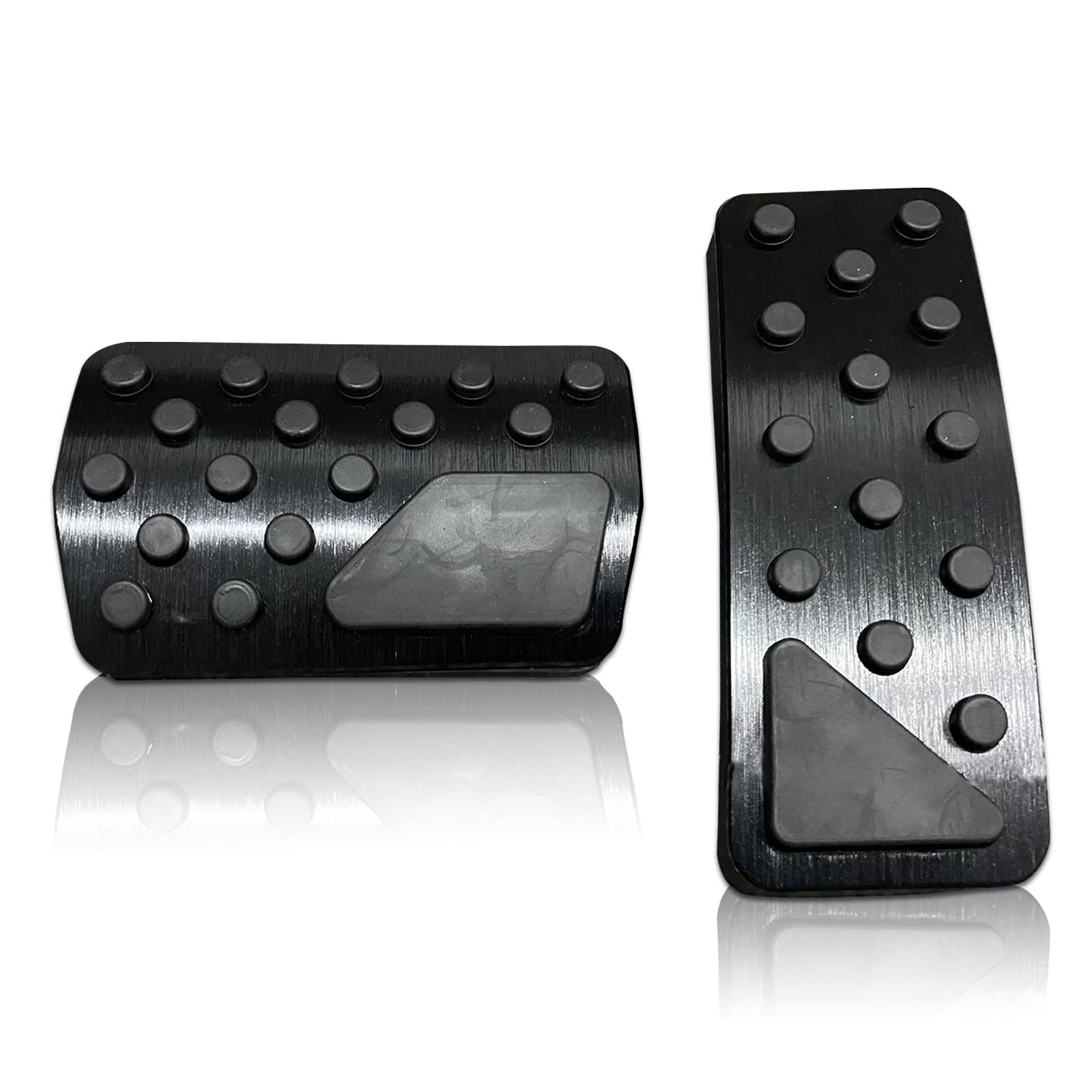 Miytsya 2 PCS Aluminum Alloy Anti-Slip Gas Pedal Brake Pedal Cover Interior Accessories Kit for 2011-2023 Jeep Grand Cherokee Do