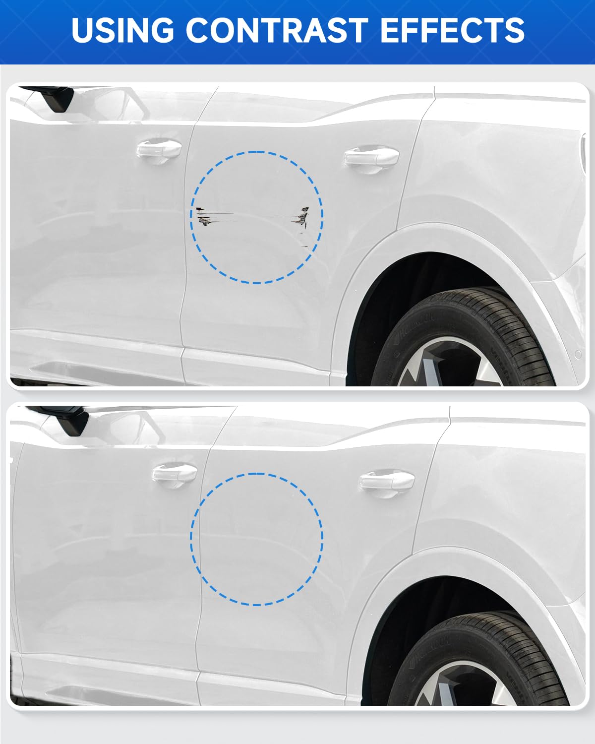 Teslaunch LS9R/2Y Glacier White Metallic Touch Up Paint Compatible With Audi Exact Match Car Paint Pen Scratch Repair