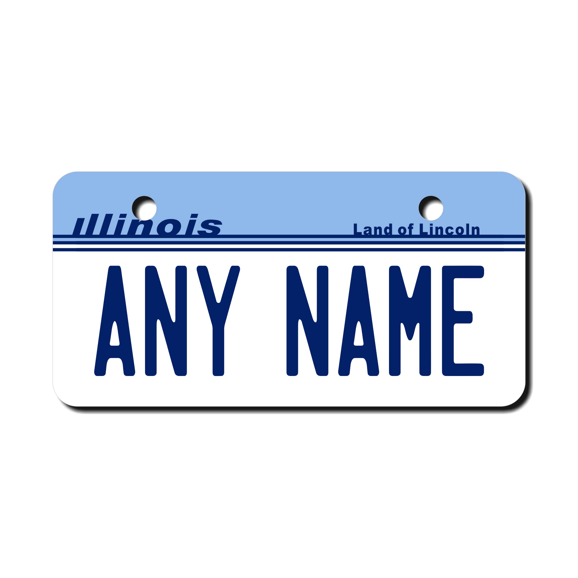 Teamlogo - Personalized Illinois License Plate - Custom Aluminum Name, Text, Or Number Plate - Customized License Bike Accessori