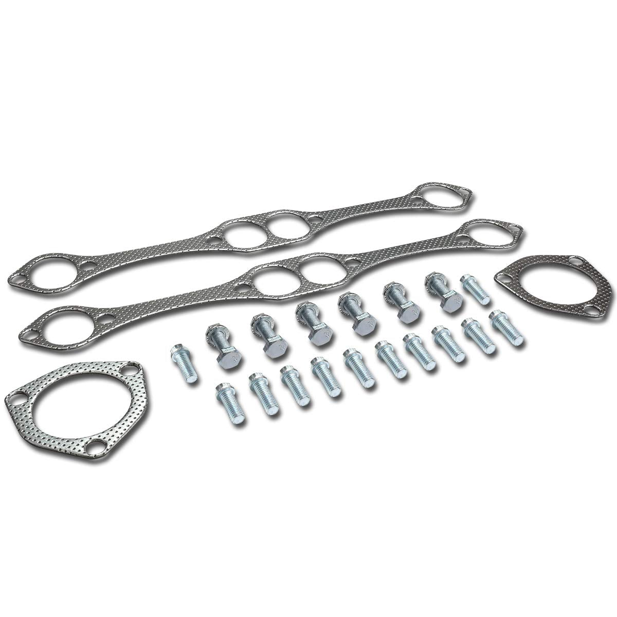 Aluminum Exhaust Manifold Header Gasket Set Compatible With Chevy Sbc Small Block V8 Engine 283 305 327 350 400