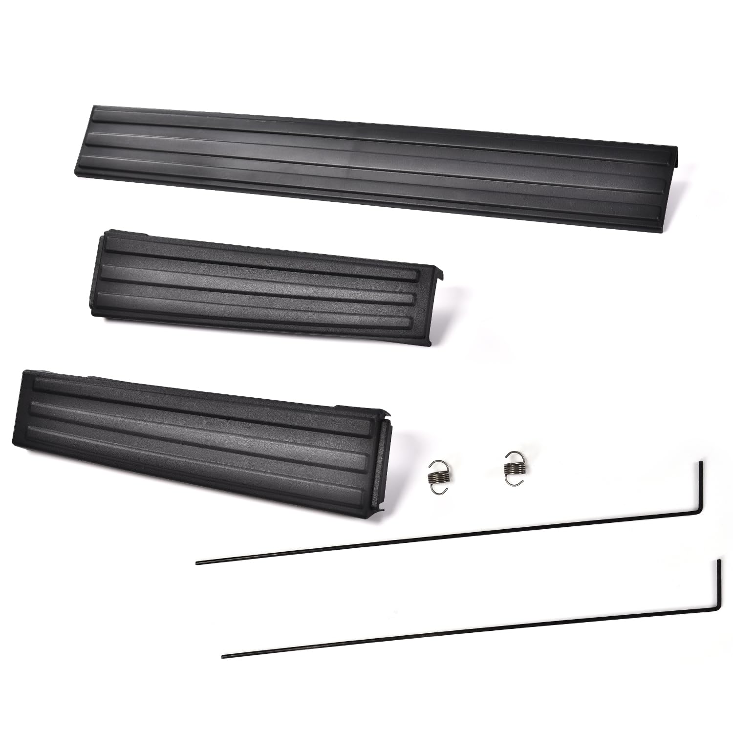 Pit66 3Pack Flex Step Center + Side Tailgate Molding Covers Left&Center&Right Compatible With Ford F150 F-150 2009-2014