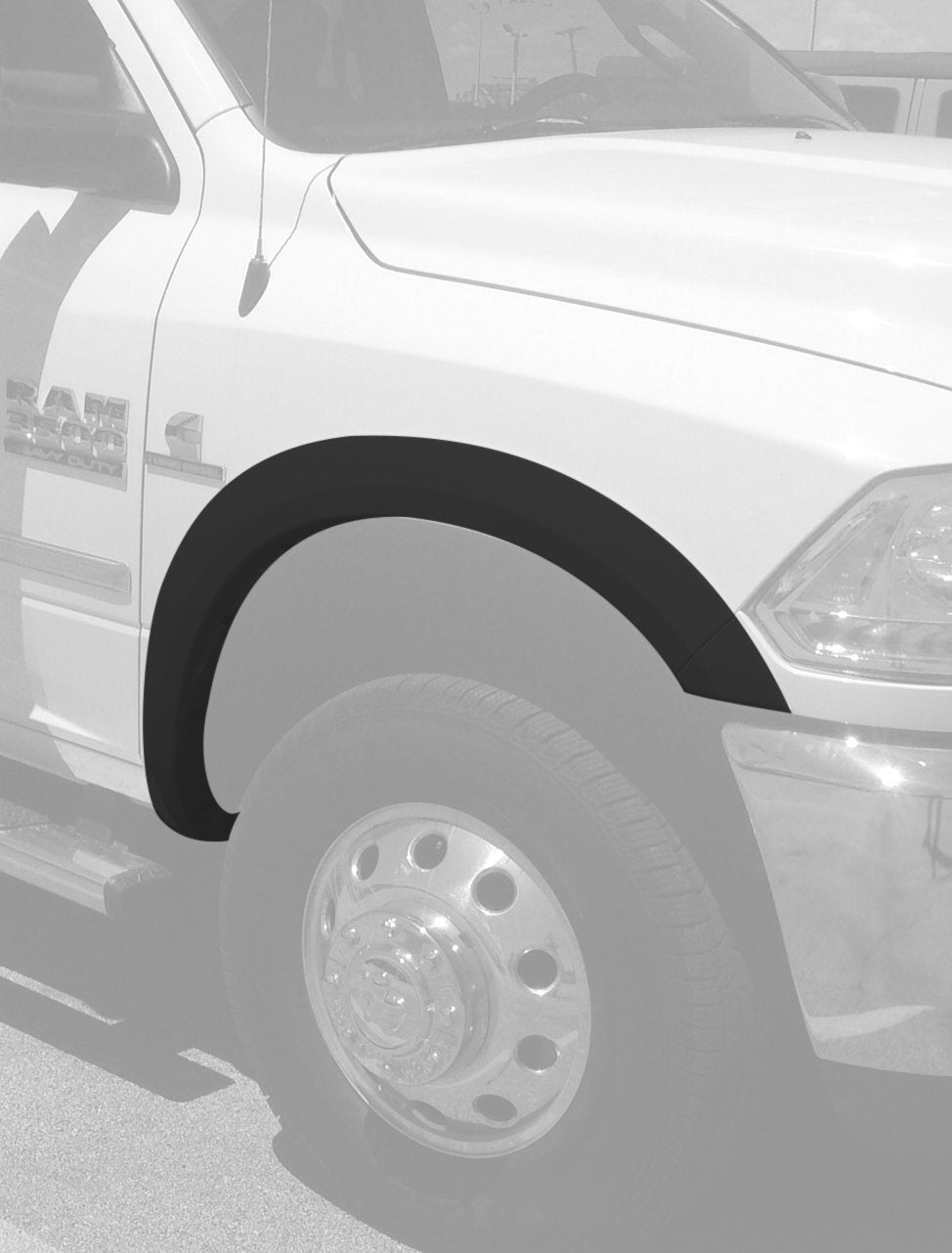 Monkey Autosports Dodge Ram 2500/3500 Fender Flares, Set of 4, Black, OE Design, Fits 2010-2018 Models, Durable ABS Material